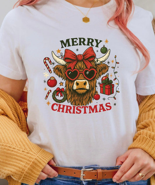 Highland Christmas Cow