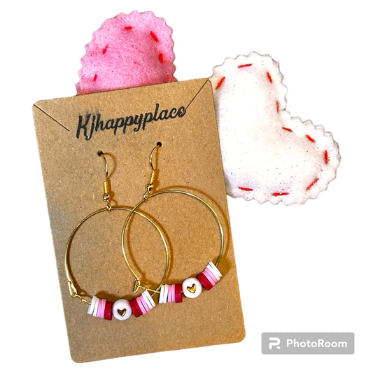 Heart Valentine Hoops