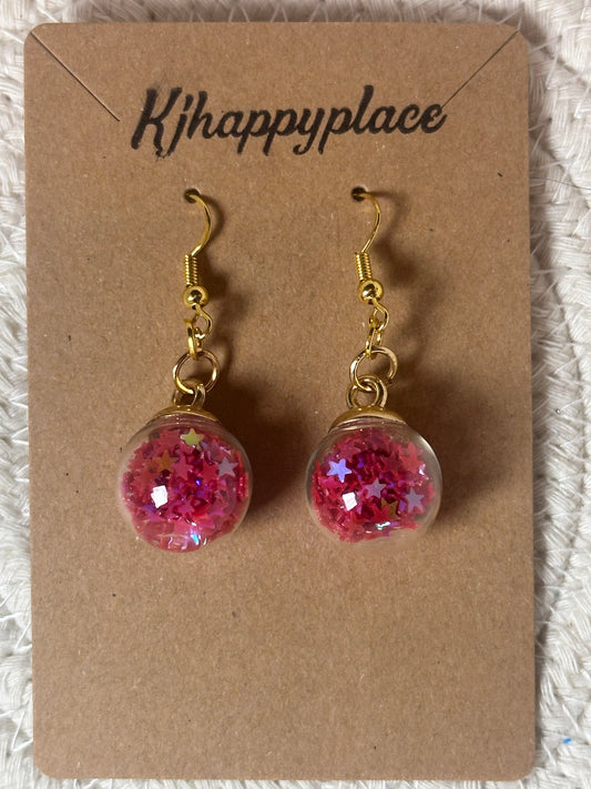 Red Ornament Earrings