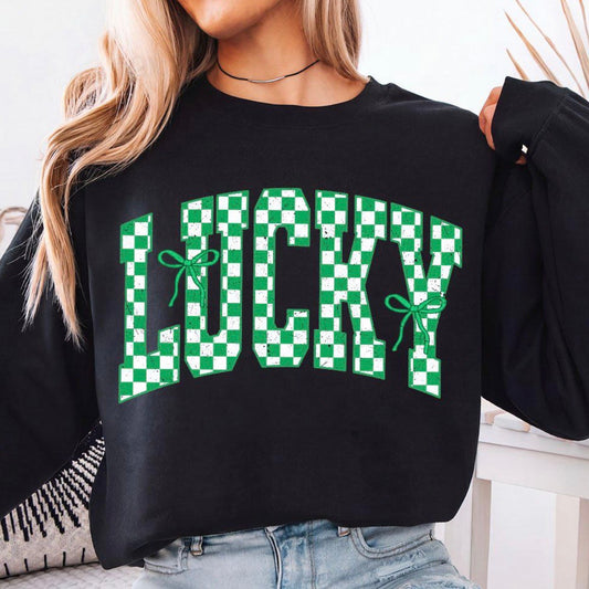 Lucky Green Checks and Bows