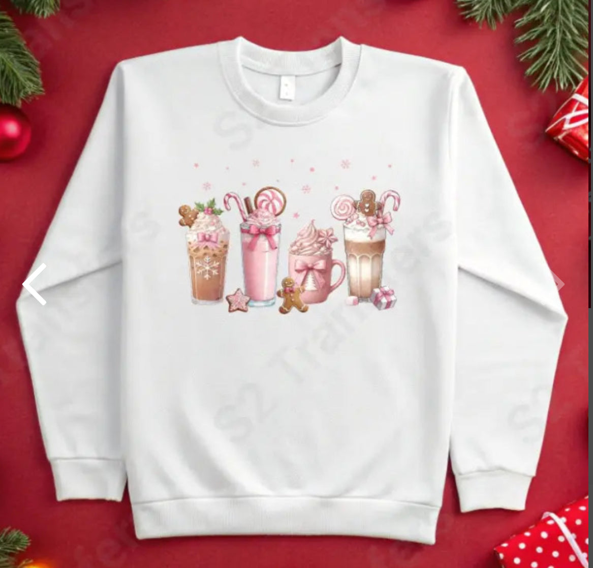 Pink Gingerbread Christmas Coffee