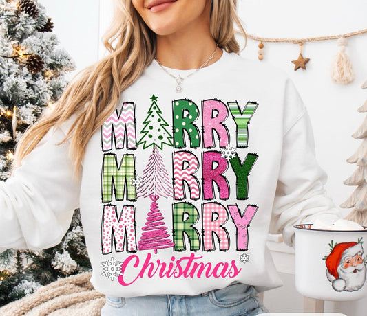 Pink & Green Merry  Christmas