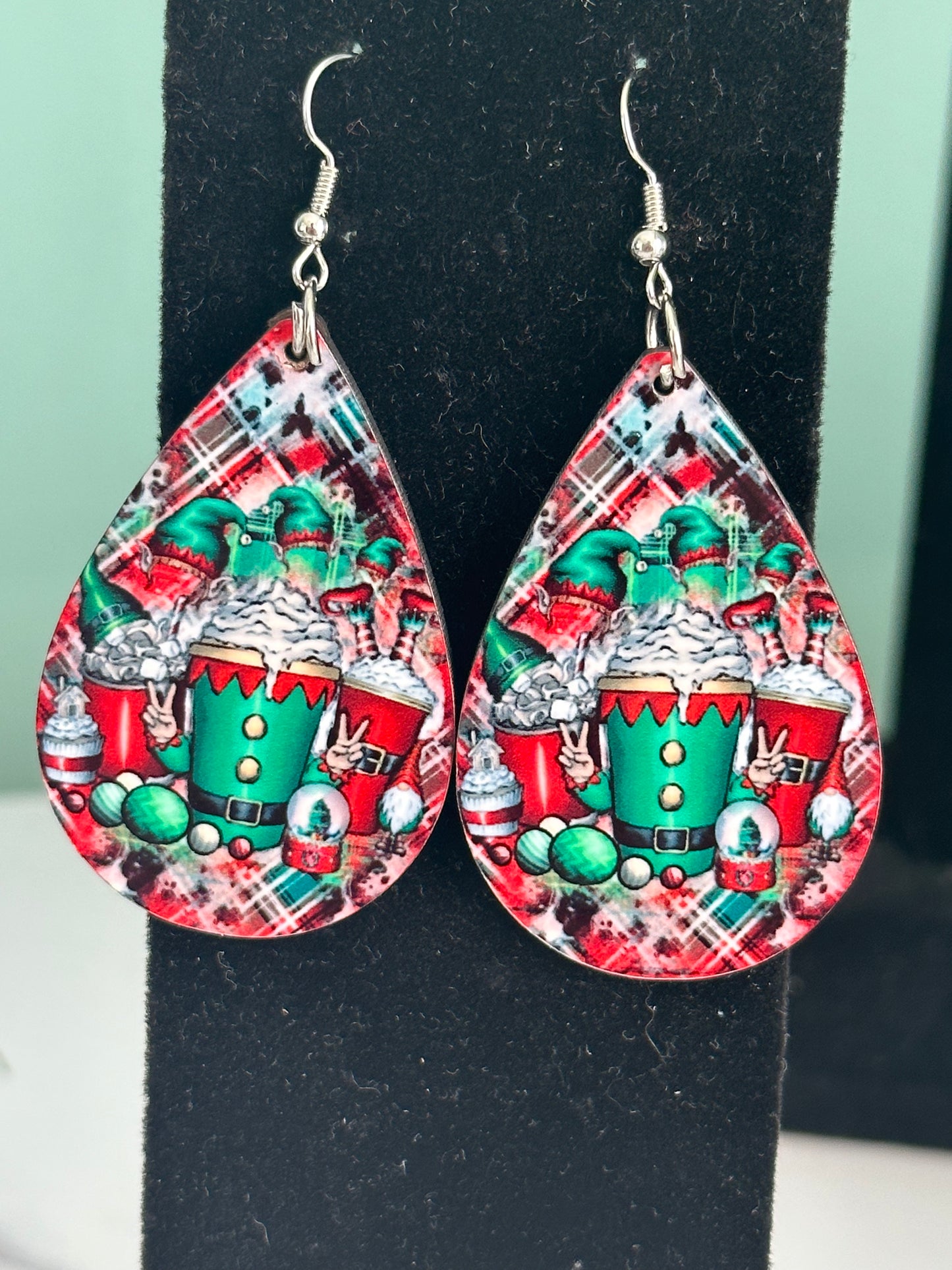 Christmas Coffee Earrings